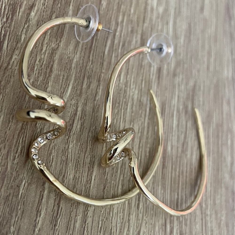 Alexis Bittar Encrusted Spiral Hoops - Picture 5 of 5